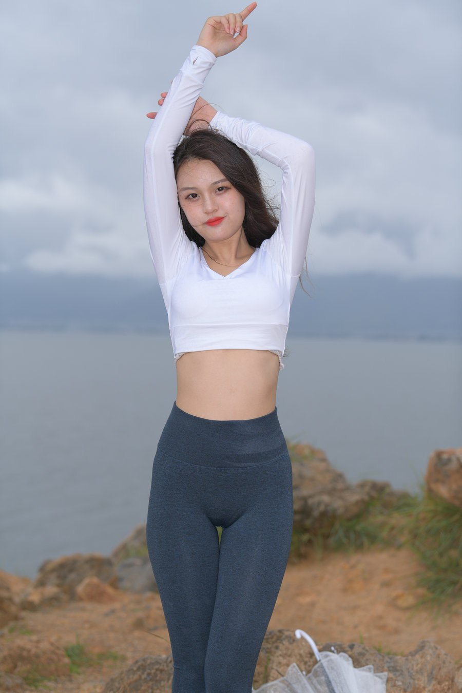 图片[2]-深蓝色瑜伽裤甜美女孩 J1320 514P2V-17.5GB-影集库