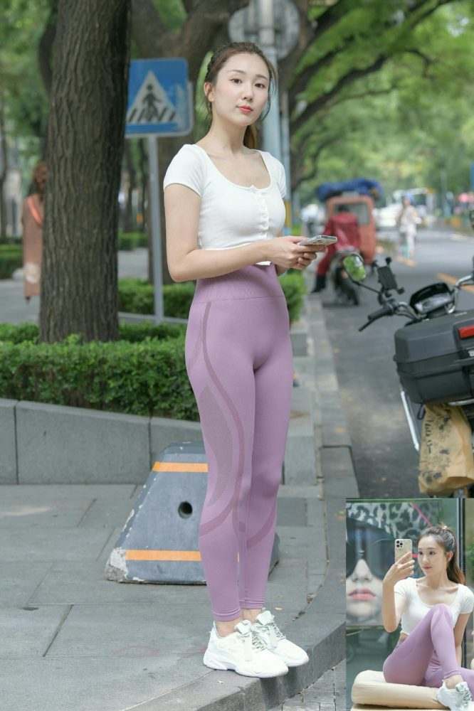 图片[5]-香芋色瑜伽裤高马尾漂亮女孩J2206 545P1V-19.1GB-影集库