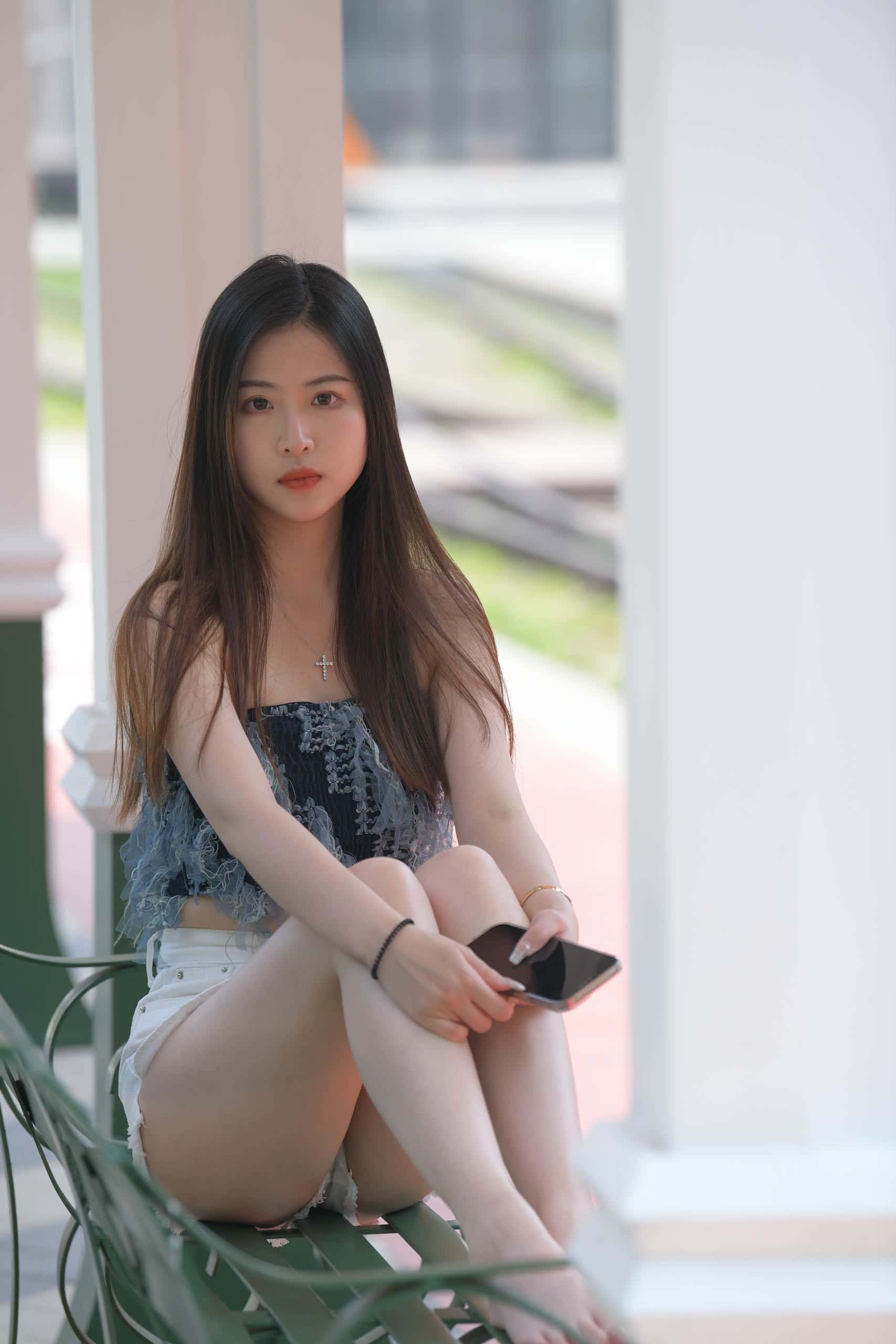 图片[1]-特别清纯的热裤姑娘，忒好看了【770P】F6241-影集库