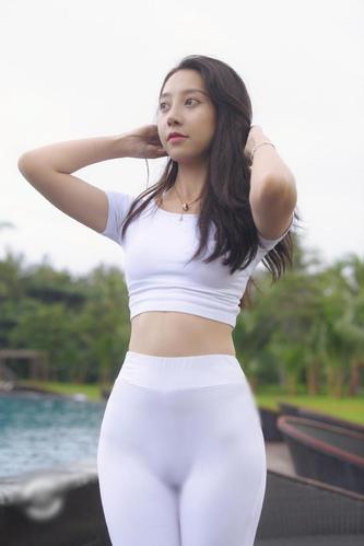 图片[2]-白色瑜伽裤柔情女孩 J1406 554P2V-21.1GB-影集库