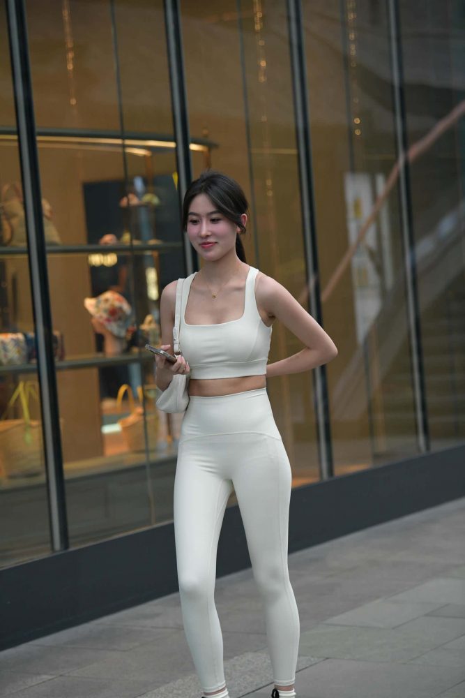 白色瑜伽裤女孩【212P】J8076-影集库